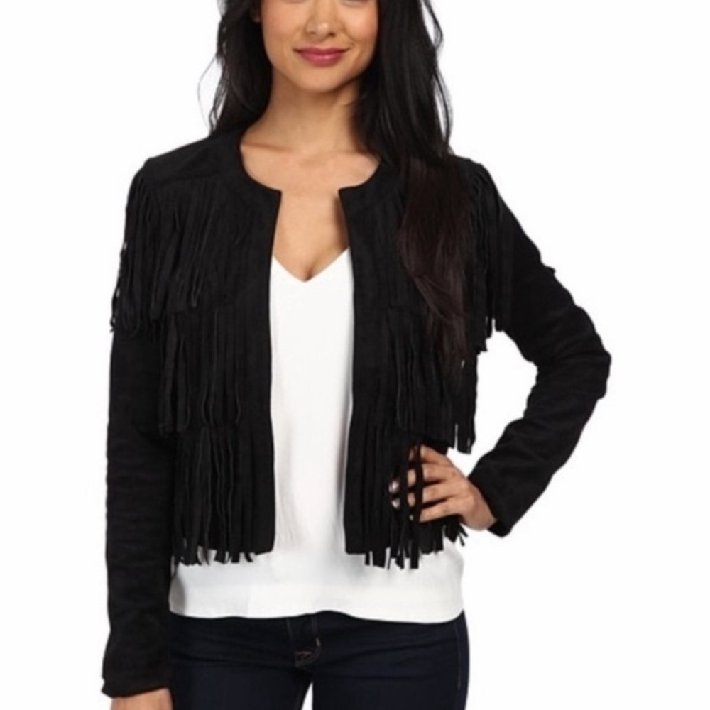 Sam Edelman Black Fringe Blazer